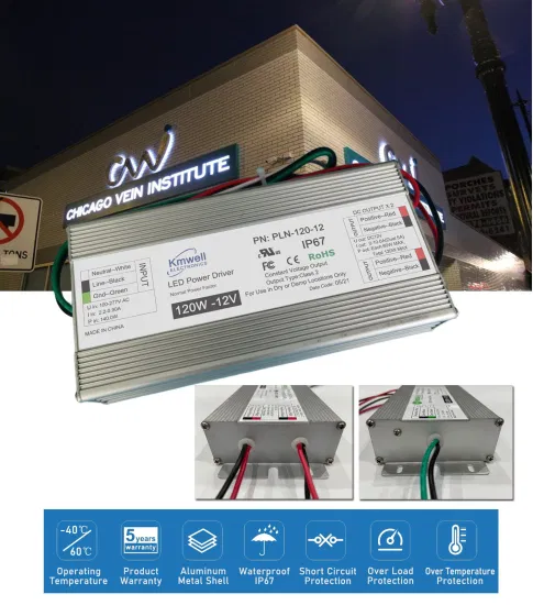 Voltaje constante Pln de la salida dual de la fuente de alimentación de la transferencia de la prenda impermeable 120W12V IP67